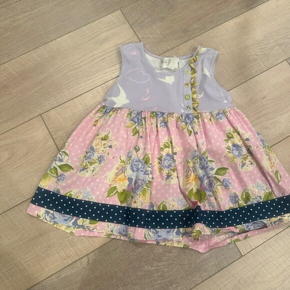 MATILDA JANE GIRLS SIZE 6 FLORAL SLEEVELESS TUNIC - Picture 1 of 8